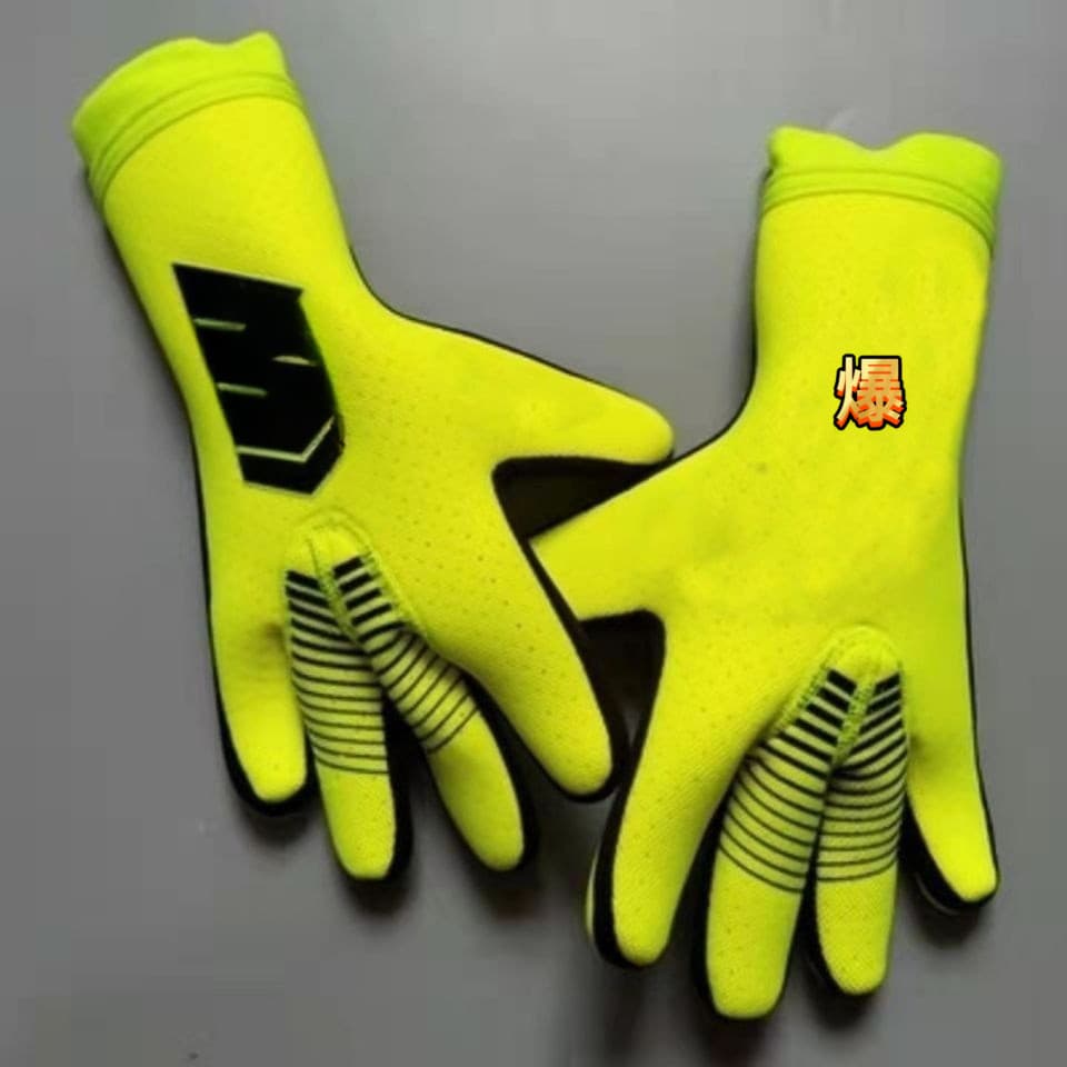 Luvas De Goleiro De Futebol Bordadas Costura Interna Sem Protetor De Dedo Absorção De Choque Antiderrapante