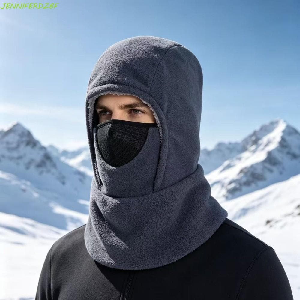Chapéu Balaclava JENNIFERDZBF , Polaina De Pescoço À Prova D'água Quente , Máscara Facial De Vento De Lã Polar De Cor Só