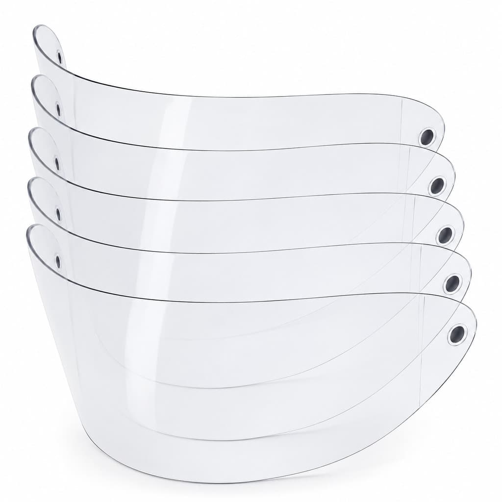 Kit 5 Viseiras Capacete Taurus San Marino Cristal 0,75mm Alta Transparencia Reposiçao Capacete Moto
