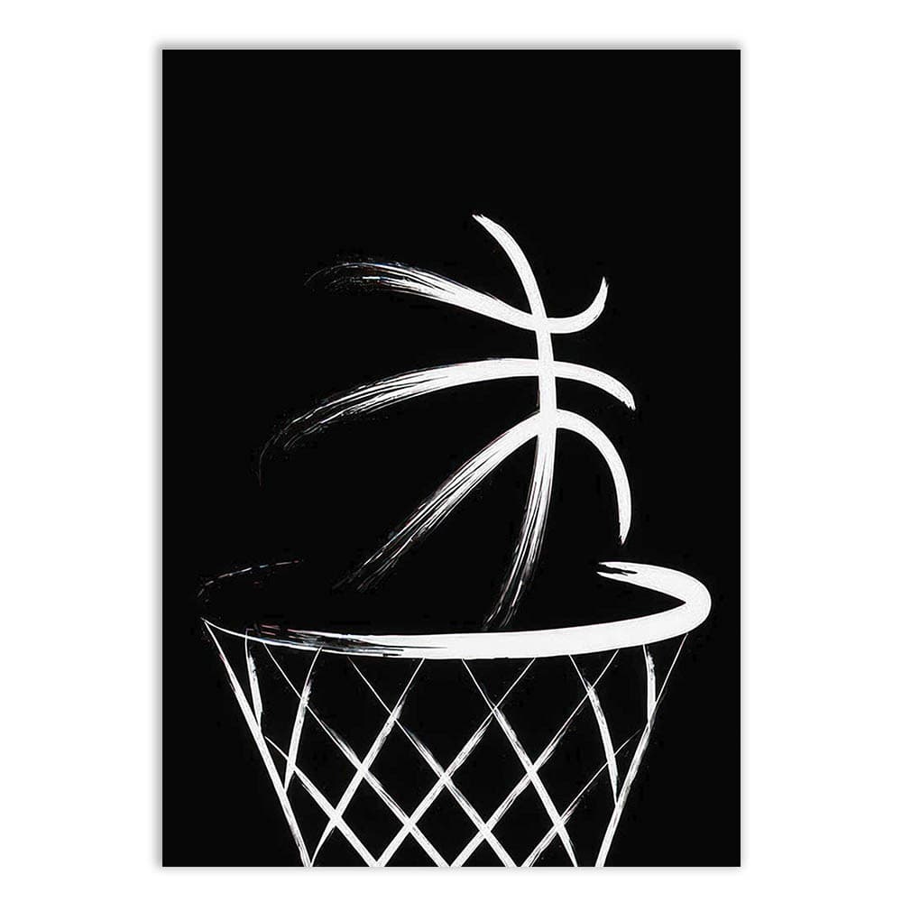 Placa Quadro Decorativo Placa Basquete Preto E Branco Quadro Decorativo Decoracao Sala Quarto Parede