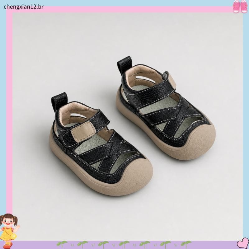 Sandálias de bebê 202 6 primavera verão novo estilo Baotou sapatos de sola macia da criança 1-3 anos de idade salto não-