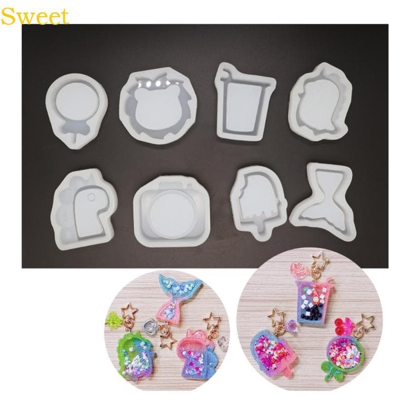 Resina Epóxi Moldes Shaker Areia Movediça Dinossauro Moldura Chaveiro Pingente Silicone Jóias Fazendo Decorações DI