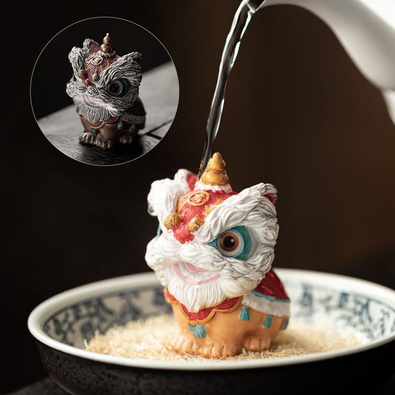 Enfeites de decoração de mesa de chá da sorte para animais de estimação que mudam de cor, novo espaço de chá chinês, ban