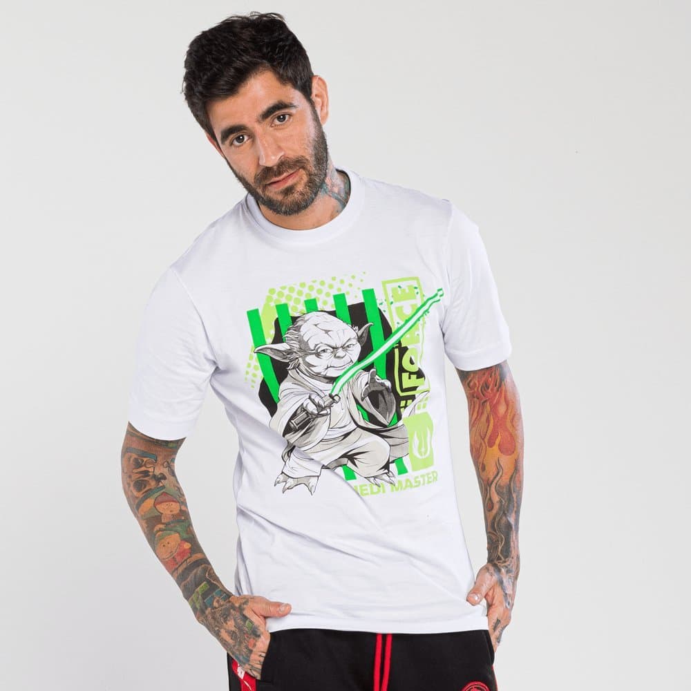 Camiseta Star Wars Mestre Yoda Oficial Disney Unissex 100% Algodão Branca Geek Fallen Store