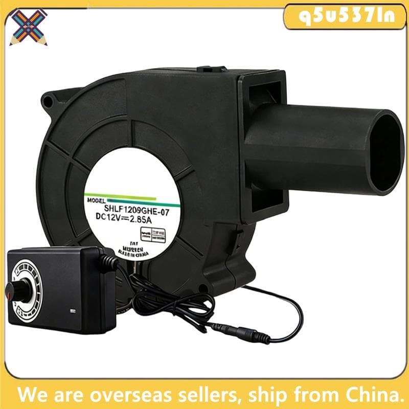 Ventilador Turbo De Grande Volume De Ar Com Velocidade Ajustável E Controlador De Energia 110V-220V DC 12V Para Fogão De