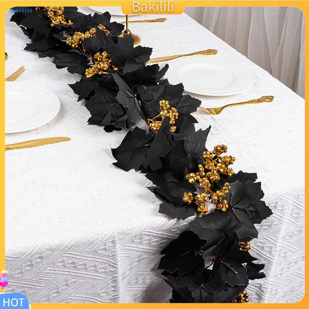 { Bakilili } Suprimentos Para Festas De Halloween Plantas Falsas Decorativas Folha De Bordo Artificial Guirlanda Decoraç