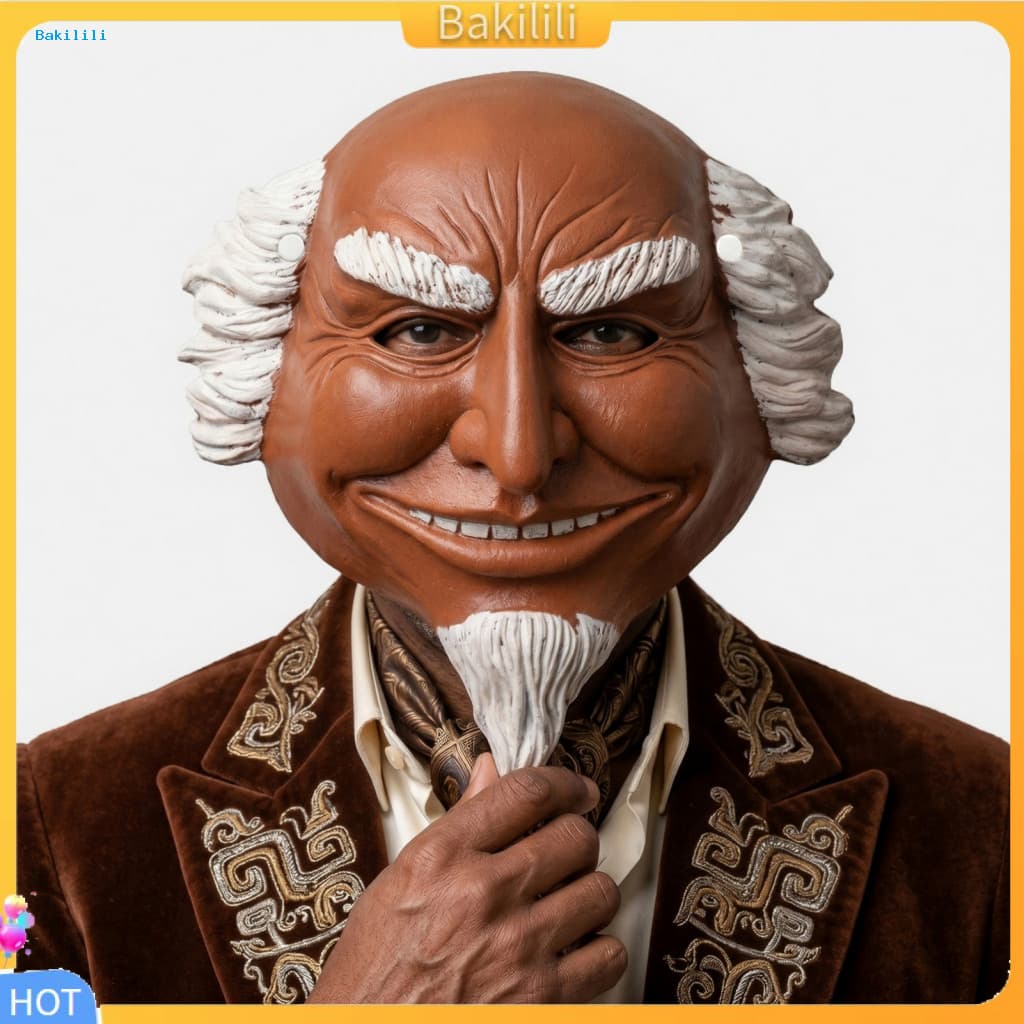 { Bakili } Máscara Facial Enrugada De Terror De Halloween Velho Látex Realista Rosto Inteiro Cosplay Festa Para Homens A