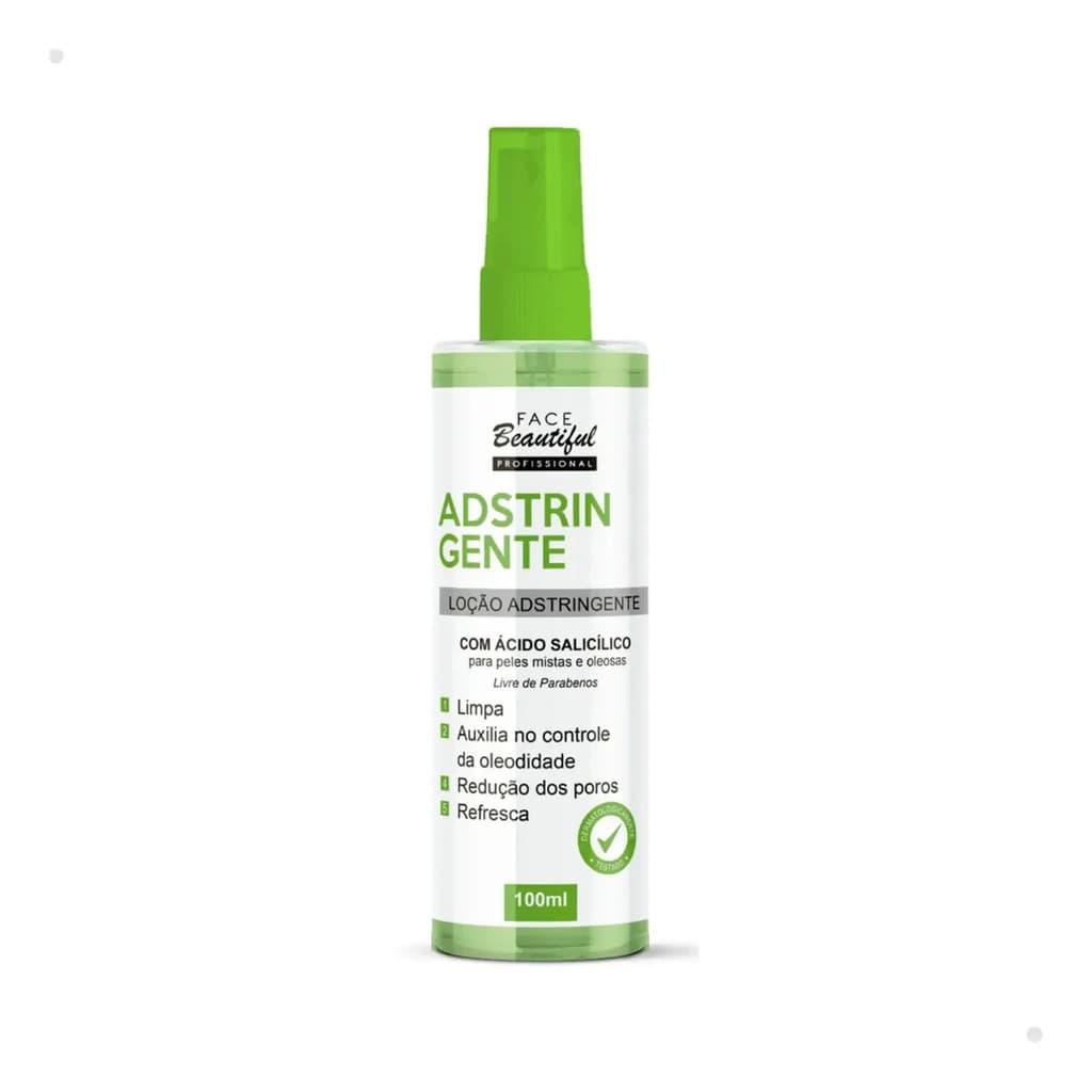 Loção Adstringente Face Beautiful Com Ácido Salicílico, Para Controle De Oleosidade De 100ml Dia/noite