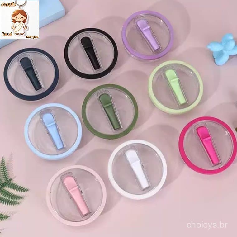 Tampa e canudo para Copo Termico 10cm com canudo Flip para Drinks (NAO VEM COPO)