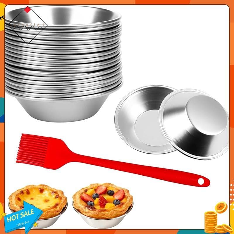 [Promover J] Molde De Bolo De Ovo De Alumínio Reutilizável (Pacote Com 20) , Adequado Para Assar Tortas , Pudins , Cupca