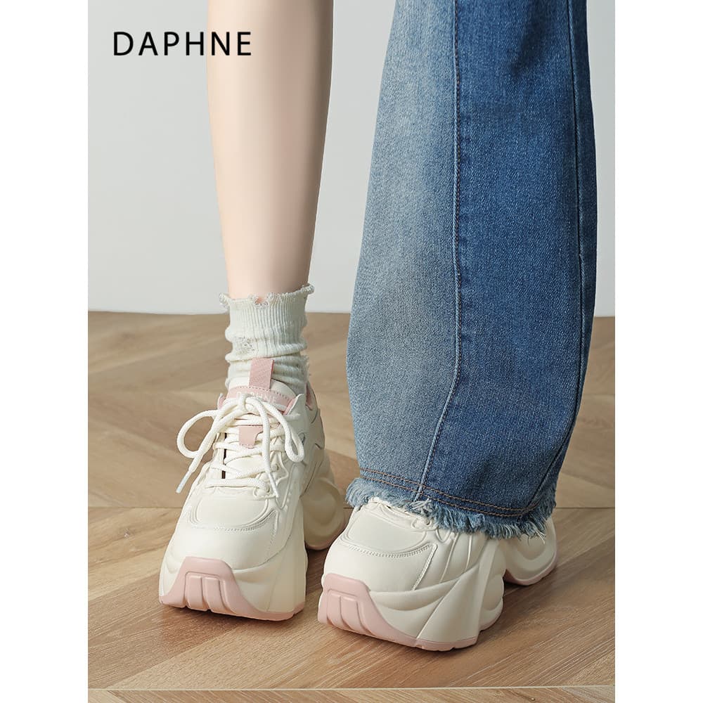 Daphne plataforma papai sapatos femininos 2026 novo estilo outono pequena plataforma de aumento sapatos de venda quente