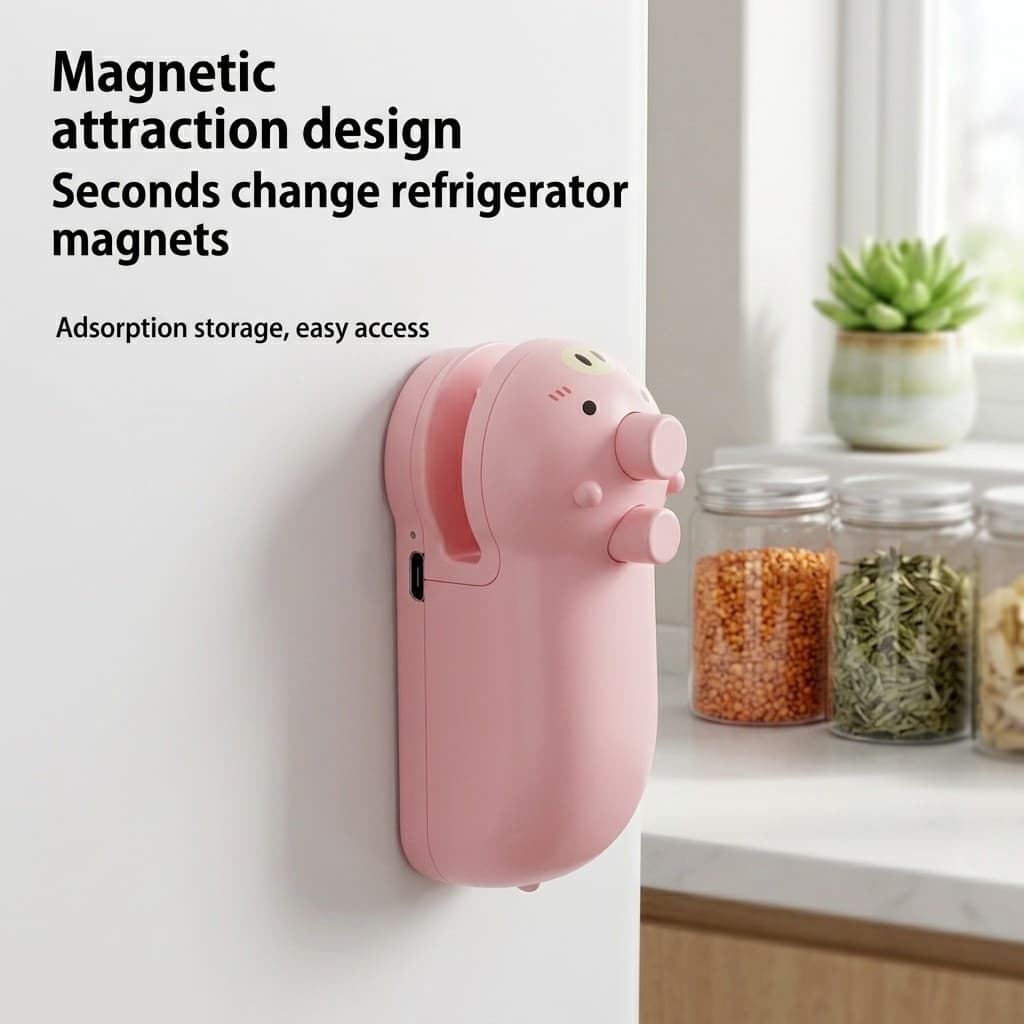 Seladora Térmica de Plástico Recarregável USB Compacta Corta e Veda Saco