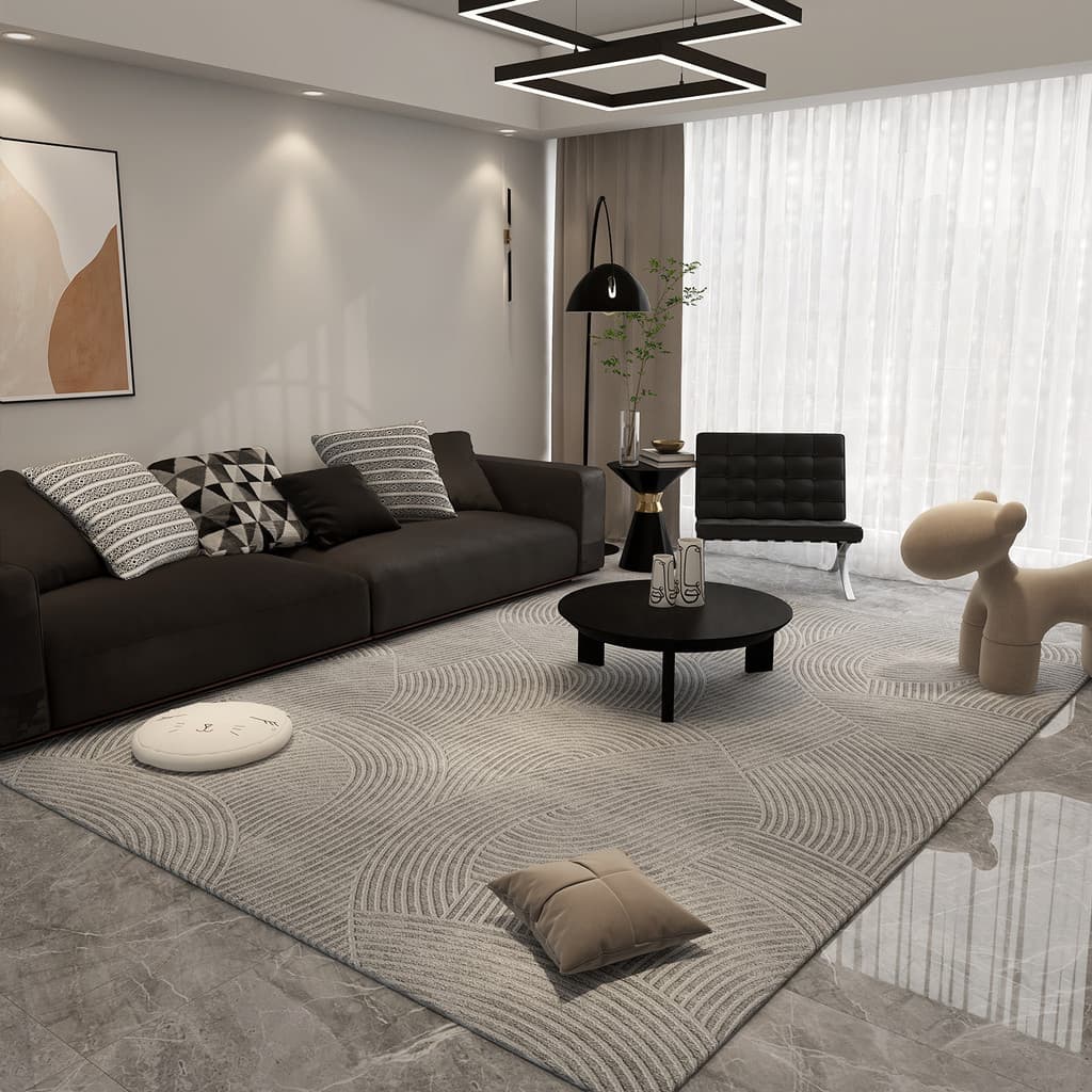 [Novo produto] Tapete Sala de estar cheio de sofá Tapete leve Luxo High-End Feeling Quarto Tapetes Almofada interna comp