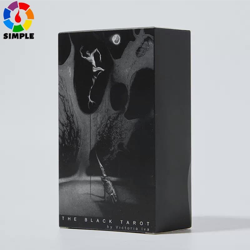 Baralho de Tarot Preto para Adivinhação e Previsão do Destino TZT6