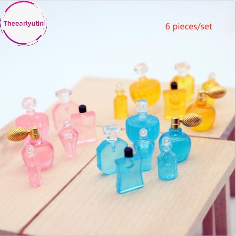 theearlyutin Bonito Simulação Perfume Conjunto De Seis Peças Brinquedos Para Casa De Bonecas Modelos Em Miniatura Orname