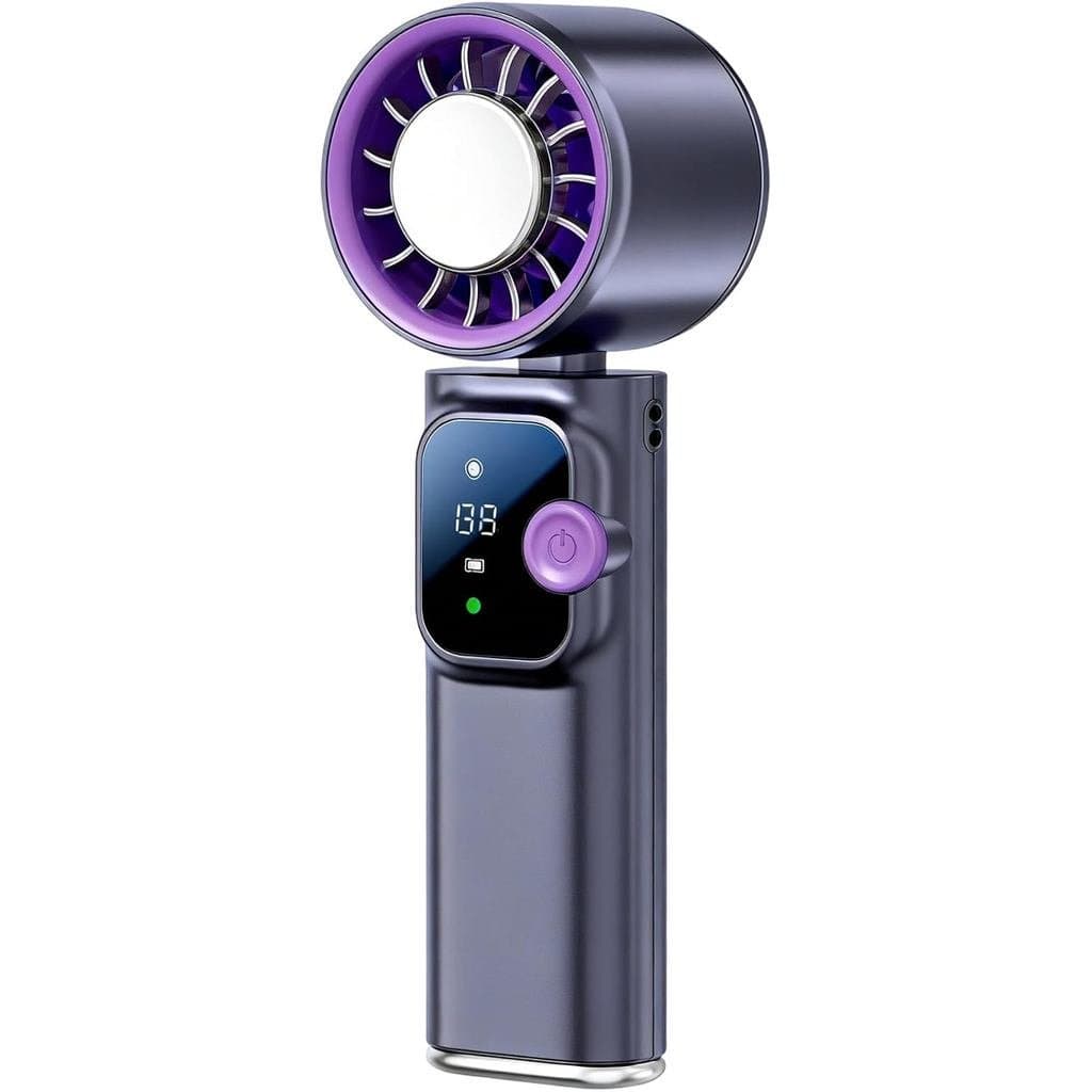 Ventilador Portátil Recarregável por USB com Ar Refrescante, 199 Configurações de Velocidade Variável e Design Dobrável,