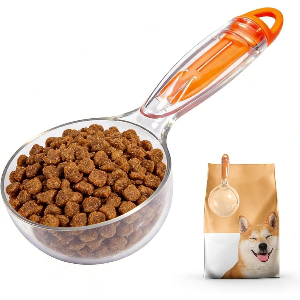 Colher Medidora de Ração para Cães 1 Copo, Colher Medidora de Ração para Cães com Cabo Removível, Colher Multifuncional