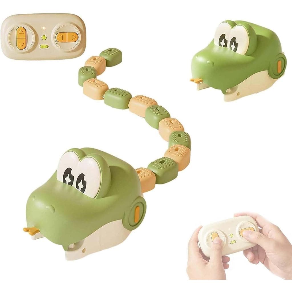 ACMONEY Brinquedo Magnético de Cobra que Come a Si Mesma, Brinquedo de Cobra com Controle Remoto, Som e Luz (Verde)