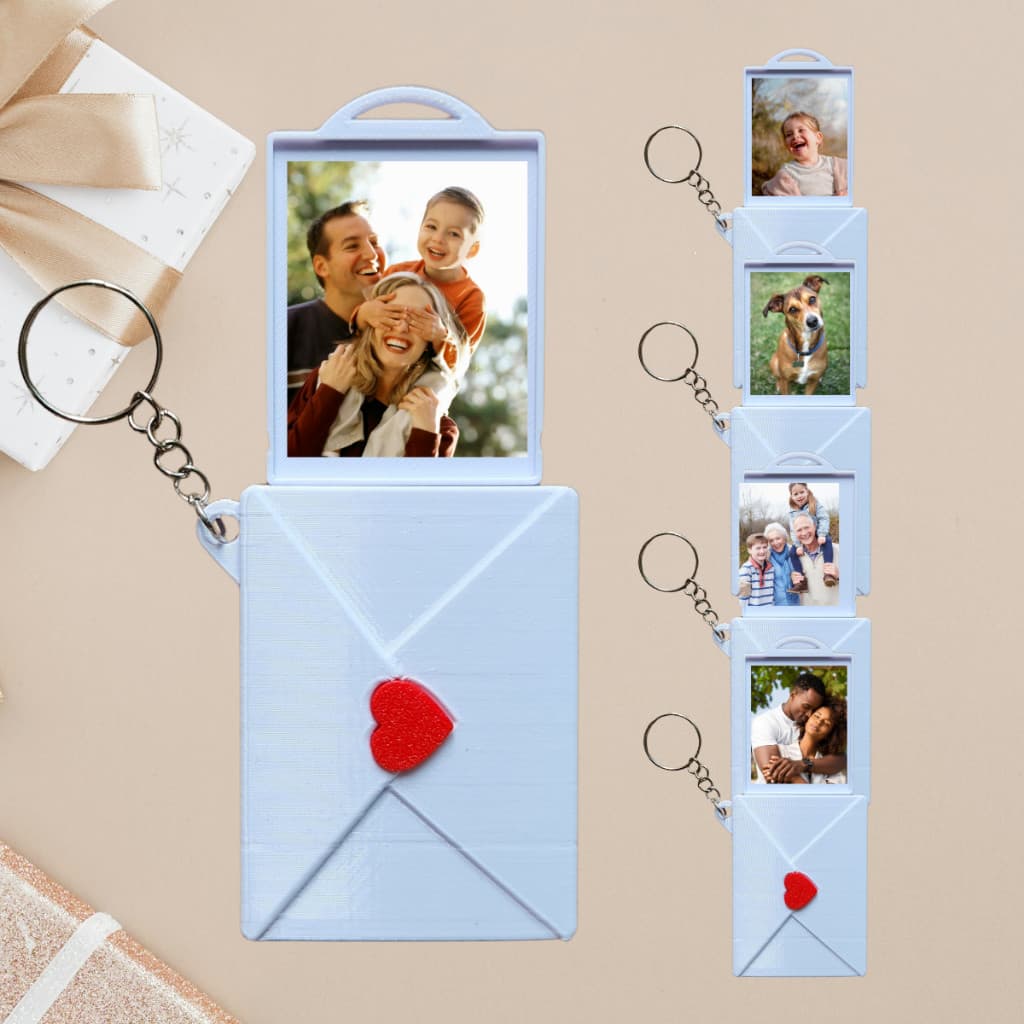 Chaveiro Carta Para Foto 3x4 Amizade Namoro Lembrancinha Familia