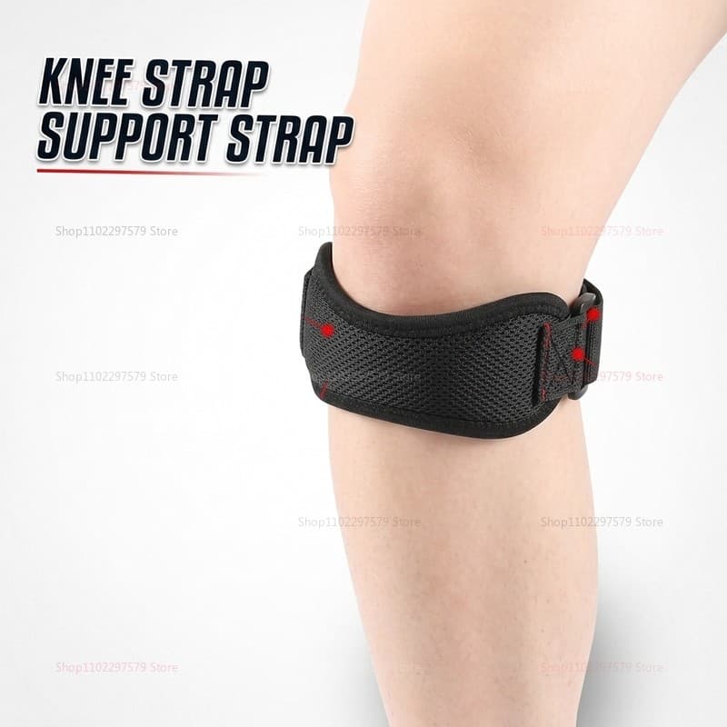 Joelheira Ajustável Para Suporte De Tendão Patelar , Basquete , Corrida , Treinamento , Fitness , Absorção De Choque , M