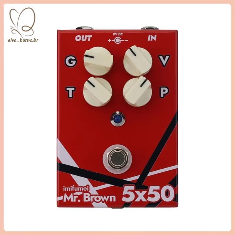 [elva_burns.br] Pedal De Efeitos De Guitarra Elétrica De Distorção 5X50 Alto Ganho 5150 Para Mr . Substituição Marrom So