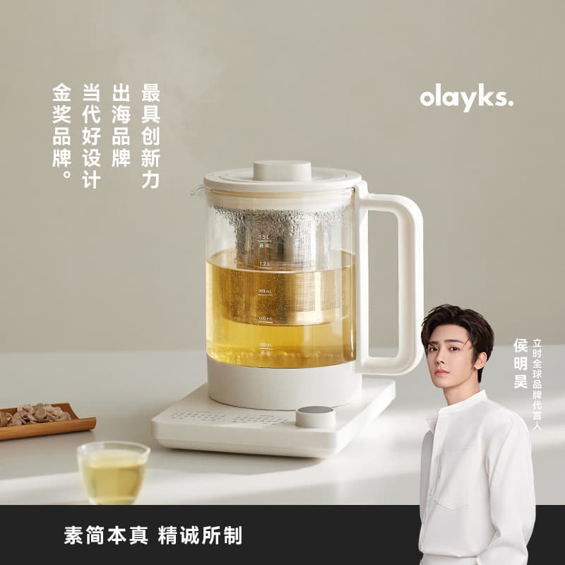 olayks Instant Health Pot, Chaleira de Vidro Multifuncional para Pequenos Escritórios e Uso Doméstico, para Preparar Chá