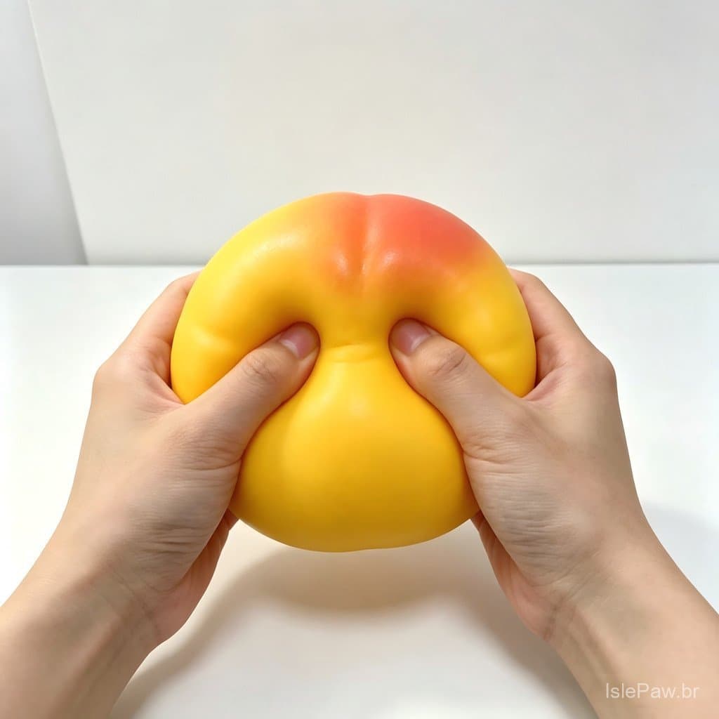 Brinquedo Squishy de Pêssego, Brinquedo Anti-estresse de Retorno Lento, Brinquedo Macio para Alívio do Estresse, Brinque