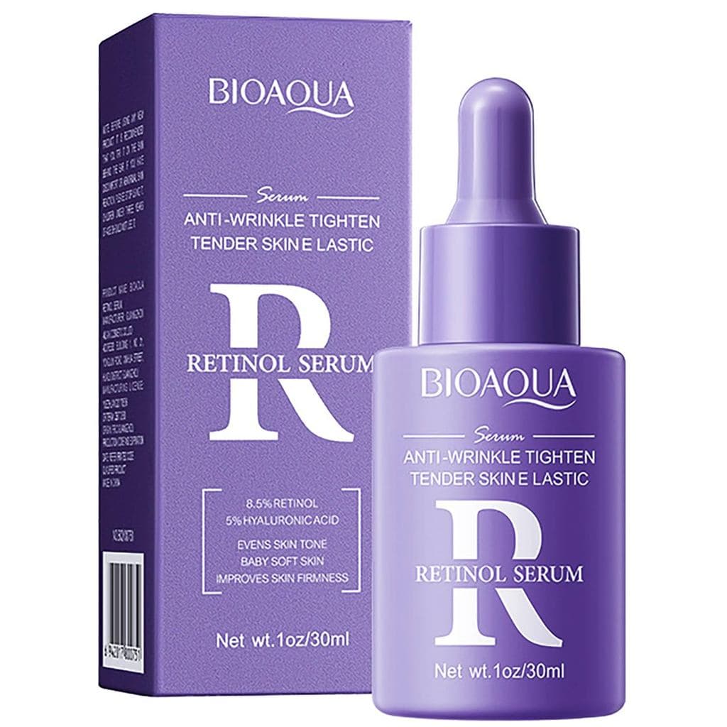 Sérum Facial BIOAQUA Anti-Rugas para Pele Macia 8,5% Retinol 5% Ácido Hialurônico Essência Hidratante 30ml / 1fl.oz