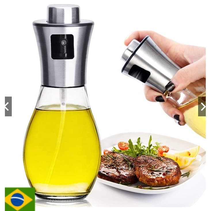 Spray Garrafa Azeite Dispensador Churrasco Tempero Pulverizador De Óleo Vidro Profissional