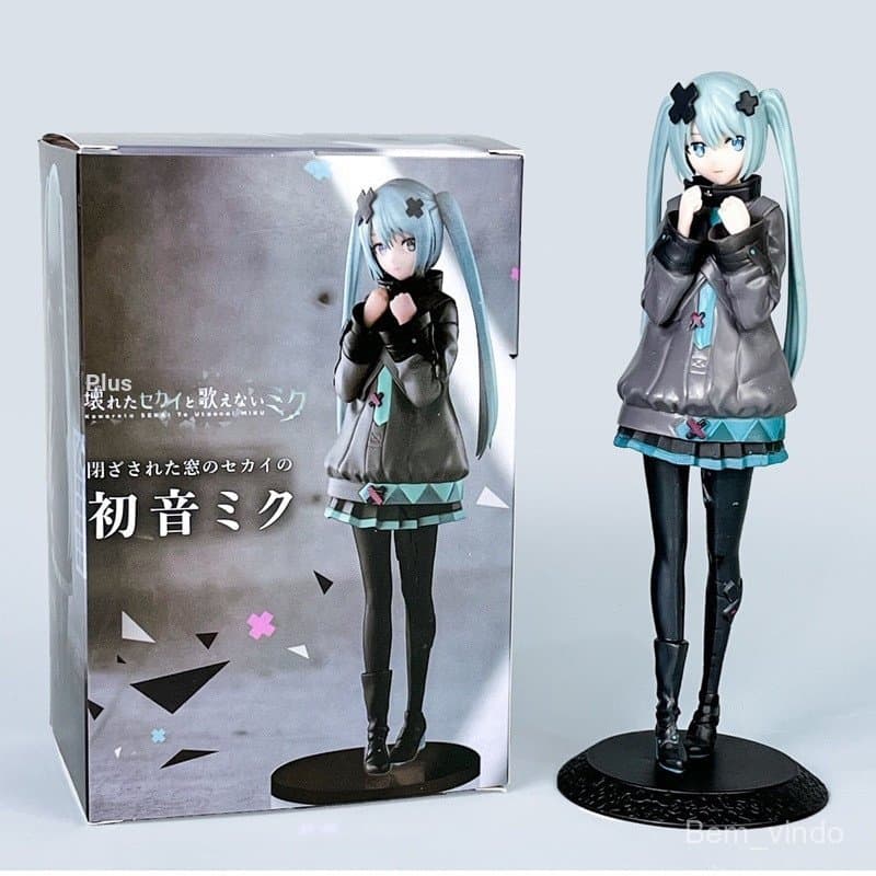 Figura de Ação em PVC da Personagem de Anime Japonesa Hatsune Miku, 20,5cm, Modelo de Coleção para Decoração de Mesa