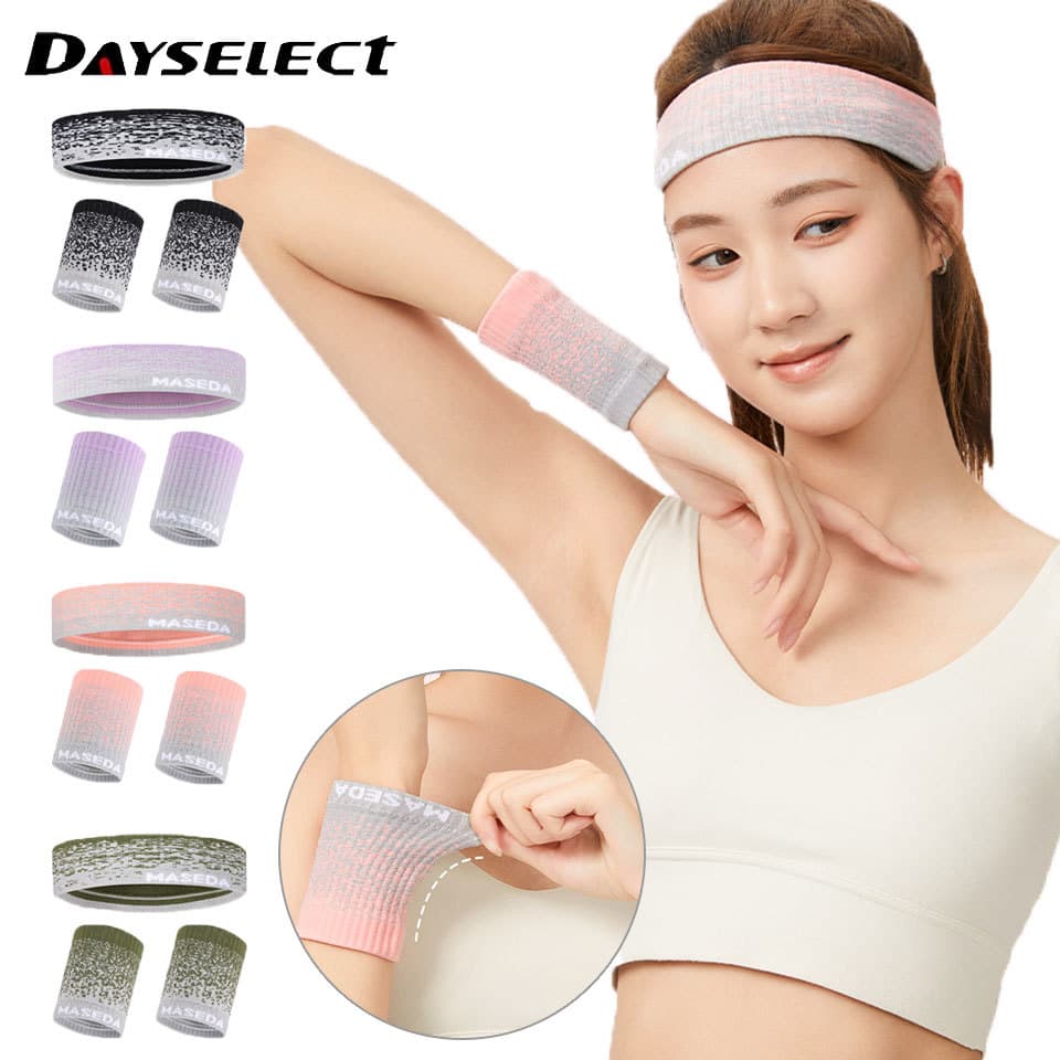 DAYSELECT Elástico Anti-Entorse Absorção De Suor Tiara Secagem Rápida Correndo Fitness Cinta De Pulso