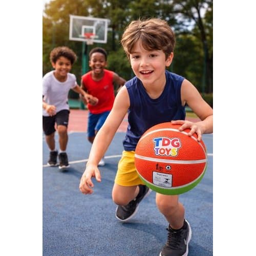 Bola Basquete Infantil Vinil Texturizada Leve Resistente Esportiva Crianças Lazer