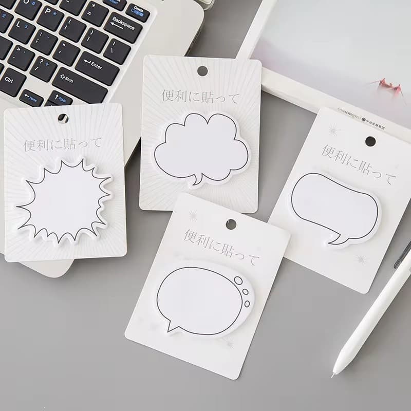 1 Peça Bonito Kawaii Diálogo Notas Pegajosas Criativo Bloco De Material Escolar Escritório Papelaria Nuvem Adesivos