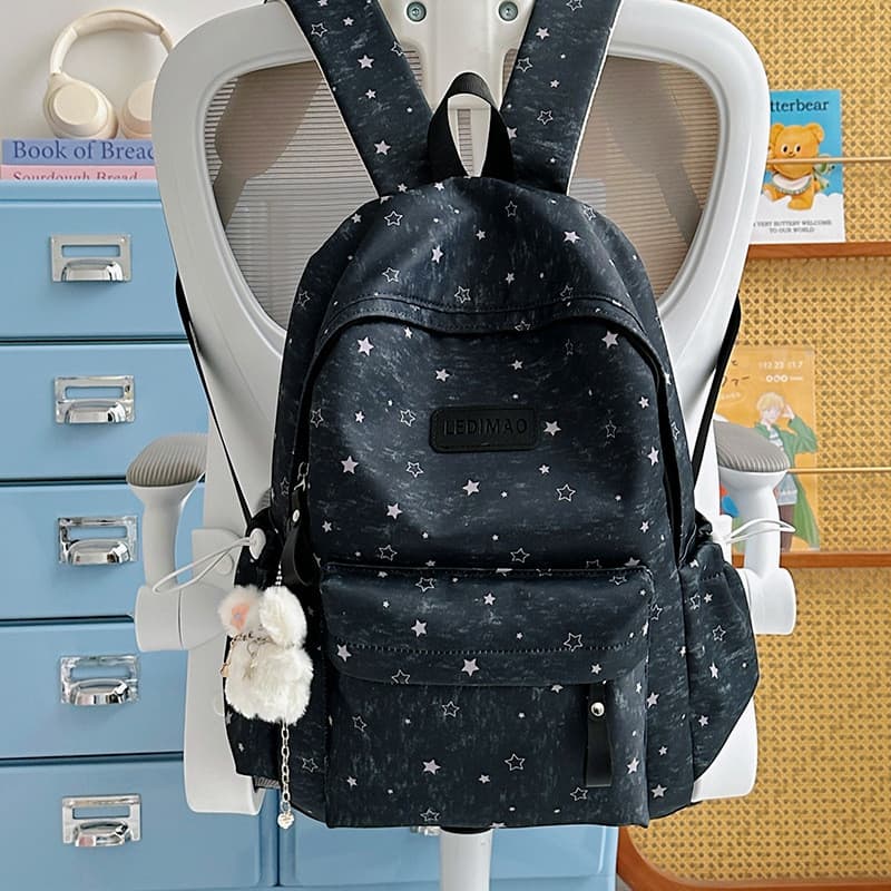 Mochila escolar, mochila bonita, leve, elegante e simples, mochila fofa, bolsa casual de duas alças.