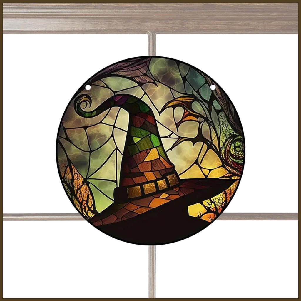 Halloween Bruxa Pingente Acrílico Decorativo Decoração De Adereços Sinais De Porta De Boas-Vindas Para Da Frente Quarto