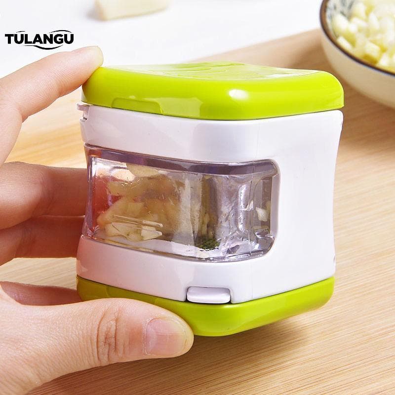 TULANGU Manual Ralador De Alho Imprensa Mini Chopper Picador Slicer Com Caixa De Armazenamento Alça Antiderrapante Para