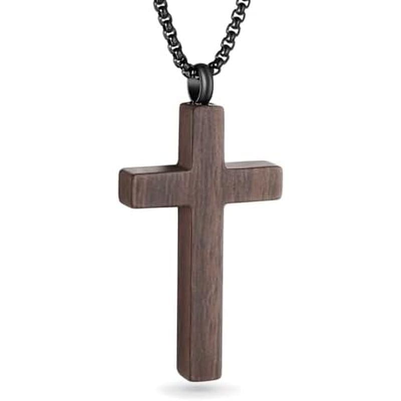 Dletay Colar De Cremação Para Cinzas , Pingente De Cruz De Aço Inoxidável , Urna , Lembrança Memorial , Joias Homens E M