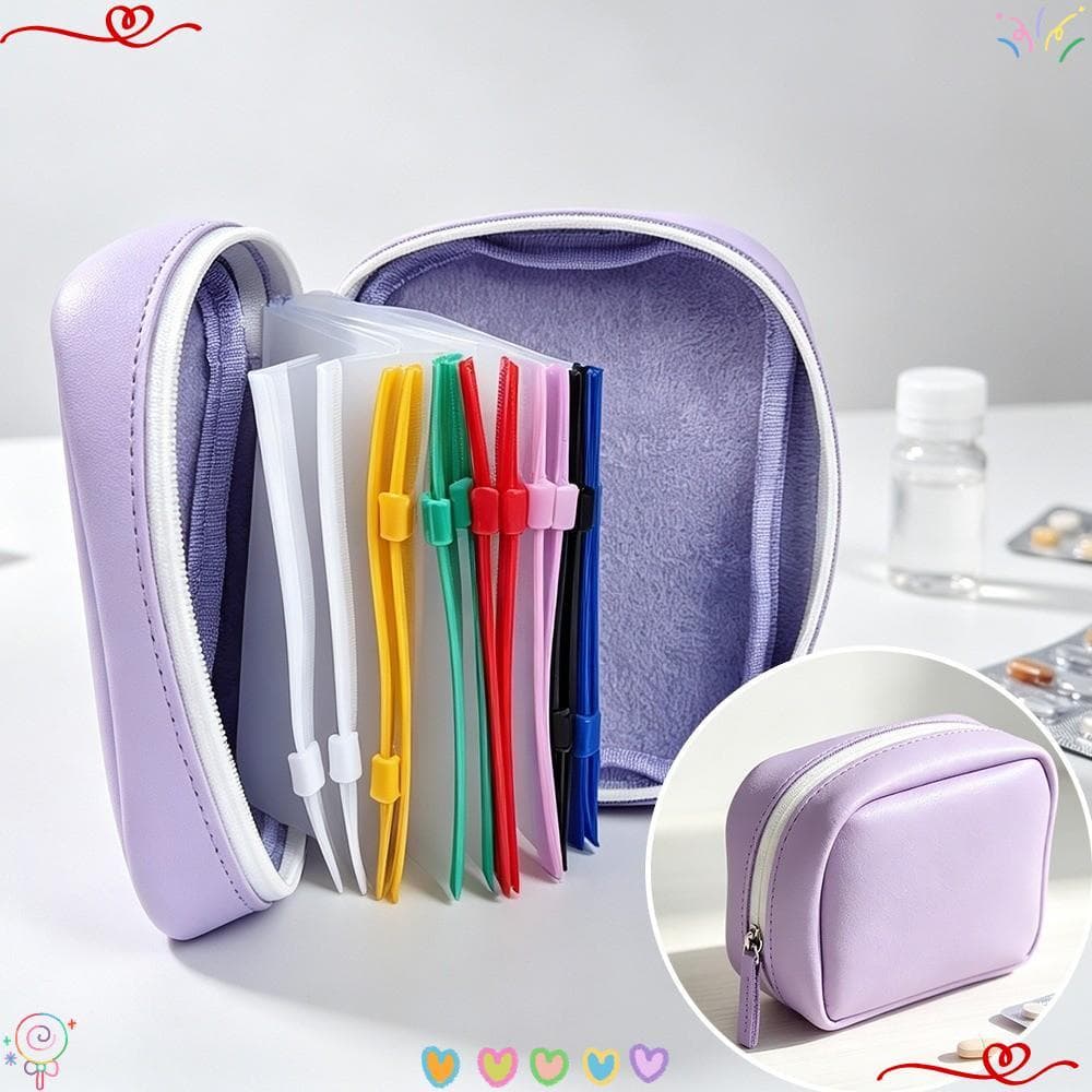 7/14PCS Organizador Semanal De Comprimidos , Armazenamento De Medicamentos À Prova D'água Sem BPA , Design Com Zíp