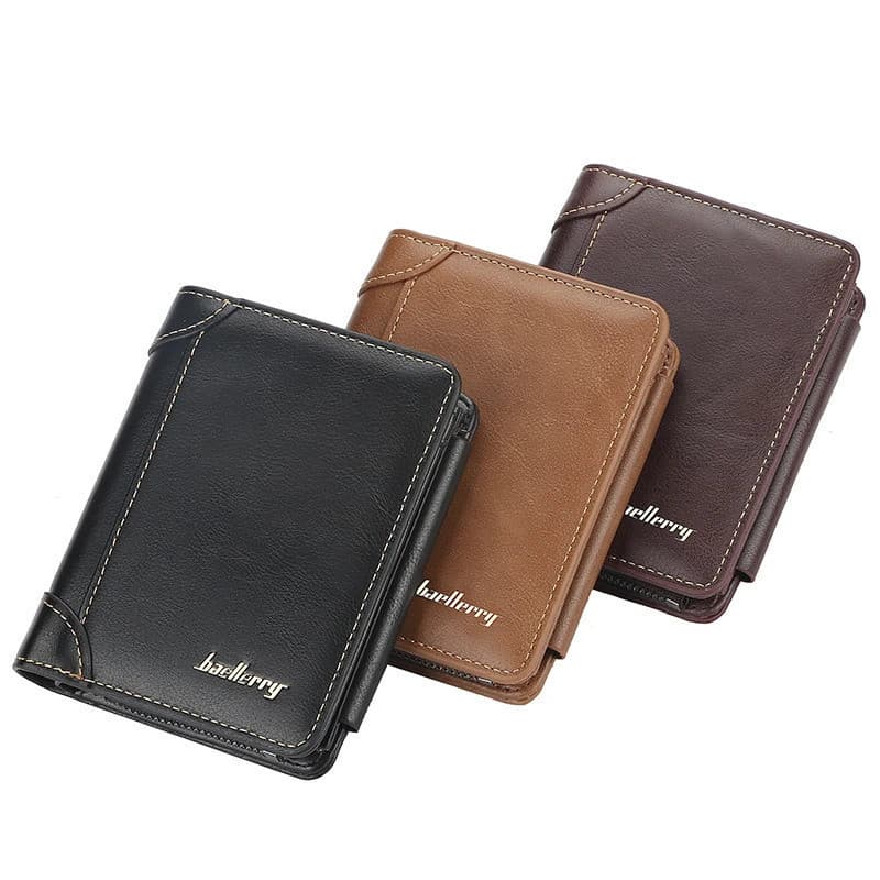 Novas Carteiras de Couro Masculinas de Alta Qualidade com Zíper, Design Curto, Porta-Cartões, Bolsa Masculina Vintage,