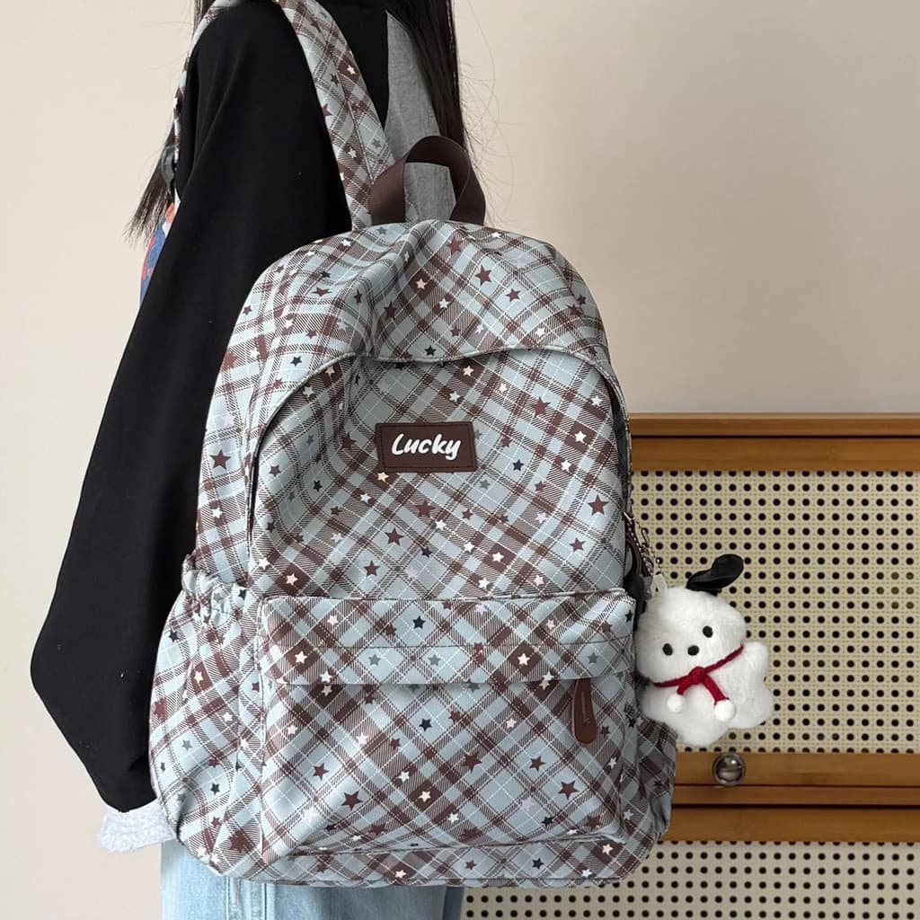 Mochila Escolar Feminina Estudantes Universitários Estrela De Grande Capacidade Ensino Médio De Viagem Júnior