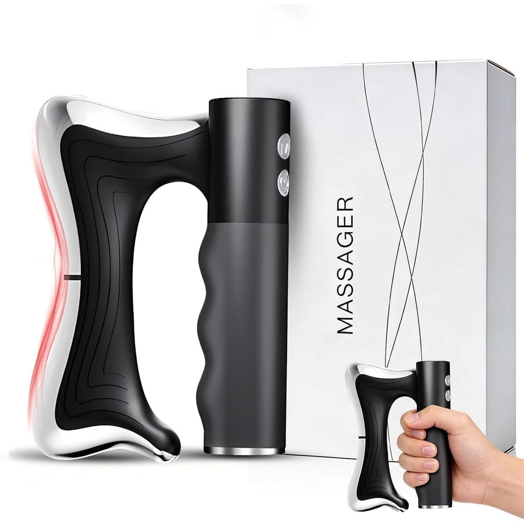 Ferramenta de Massagem Muscular Aquecida, Massageador Elétrico de Fáscia com Aquecimento e Vibração, Massageador Portáti
