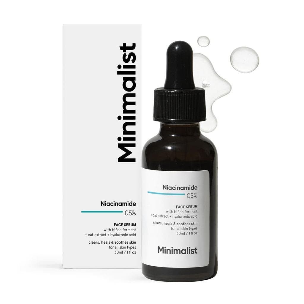 Sérum Minimalista com 5% de Niacinamida para uma Pele Clara e Radiante | Com 1% de ácido hialurônico para inflamações. |