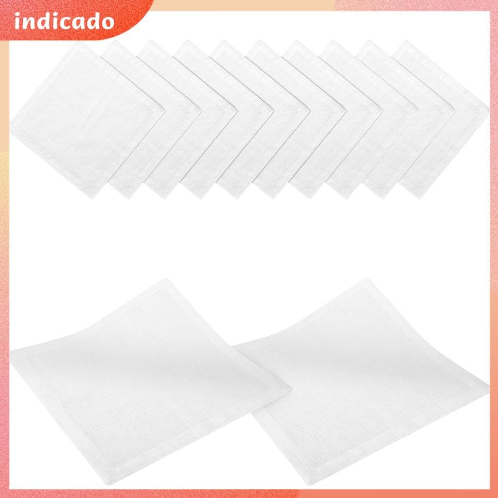 12 Peças 12 " x Lenço De Linho Irlandês Clássico Bolso Quadrado Para Homens Mulheres SHOPSBC1428
