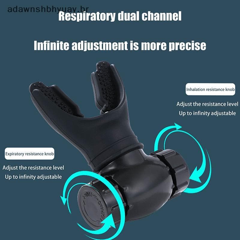 Adwnshbyuay Treinador De Respiração Respirador Pulmonar Equipamento De Fitness Respiratório Silicone Treinamento De Alta