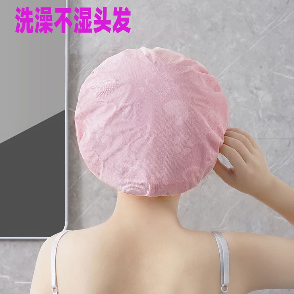 Touca de banho feminina, à prova d'água, Shampoo, casa, dupla, espessada, banho, secagem de cabelo, à prova de óleo, boa