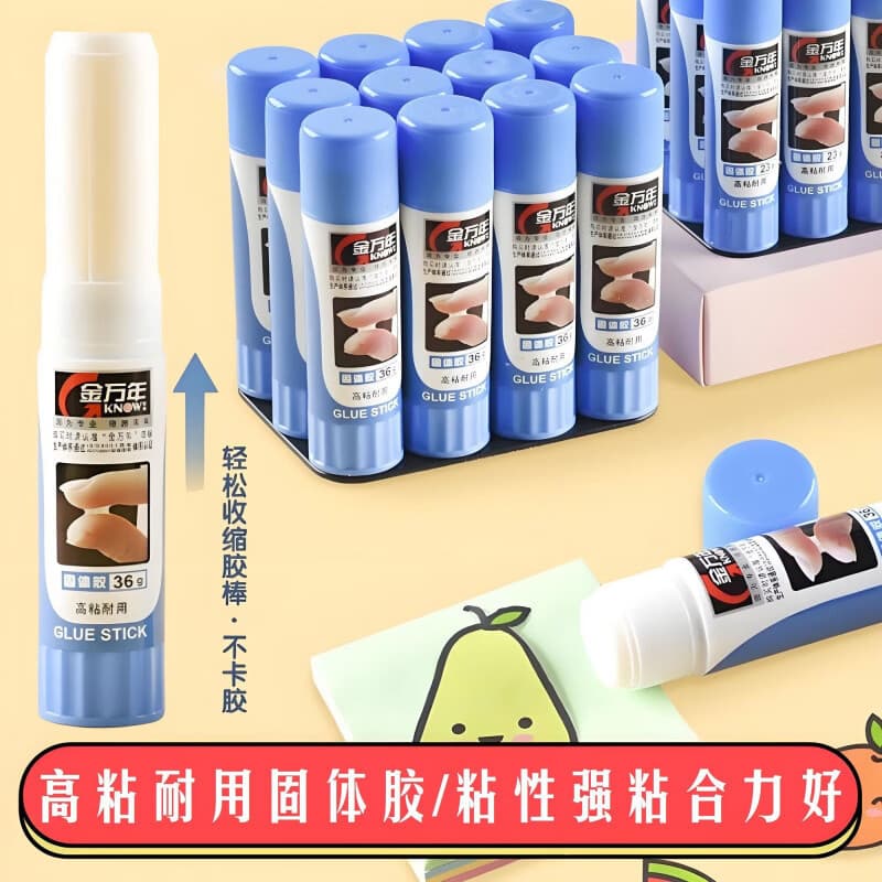 Jinwannian Glue Stick PVP Cola sólida de alta viscosidade Cola líquida transparente Crianças estudantes usam feito à mão