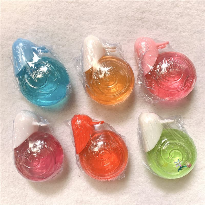 Cor de cristal lama caracol 6 cores antiaderente plasticina seguro não-tóxico crianças diy argila areia molde descompres