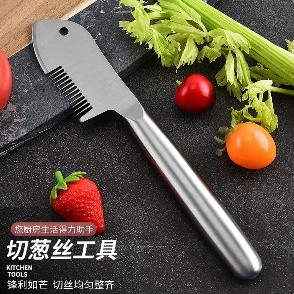 Cortador e triturador de cebola em aço inoxidável, utensílio de cozinha multifuncional para uso doméstico no inverno U0D