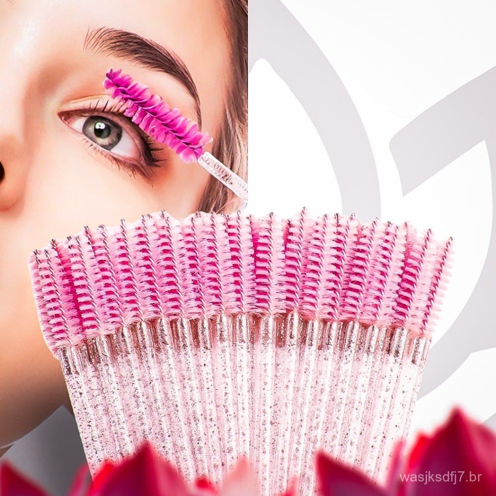 Kit Escovinhas De Cílios Sobrancelha Glitter Extensão e Alongamento Descartável