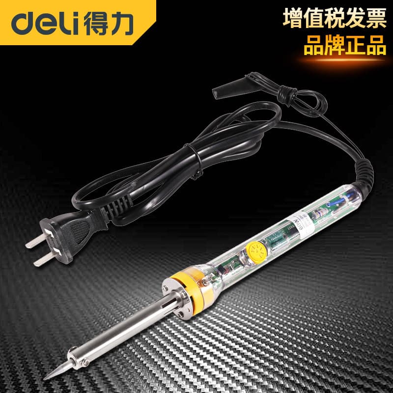 Deli Temperatura Ajustável Ferro de Solda Elétrico Reparação Doméstica Caneta de Solda Elétrica Ferro Elétrico Estação d